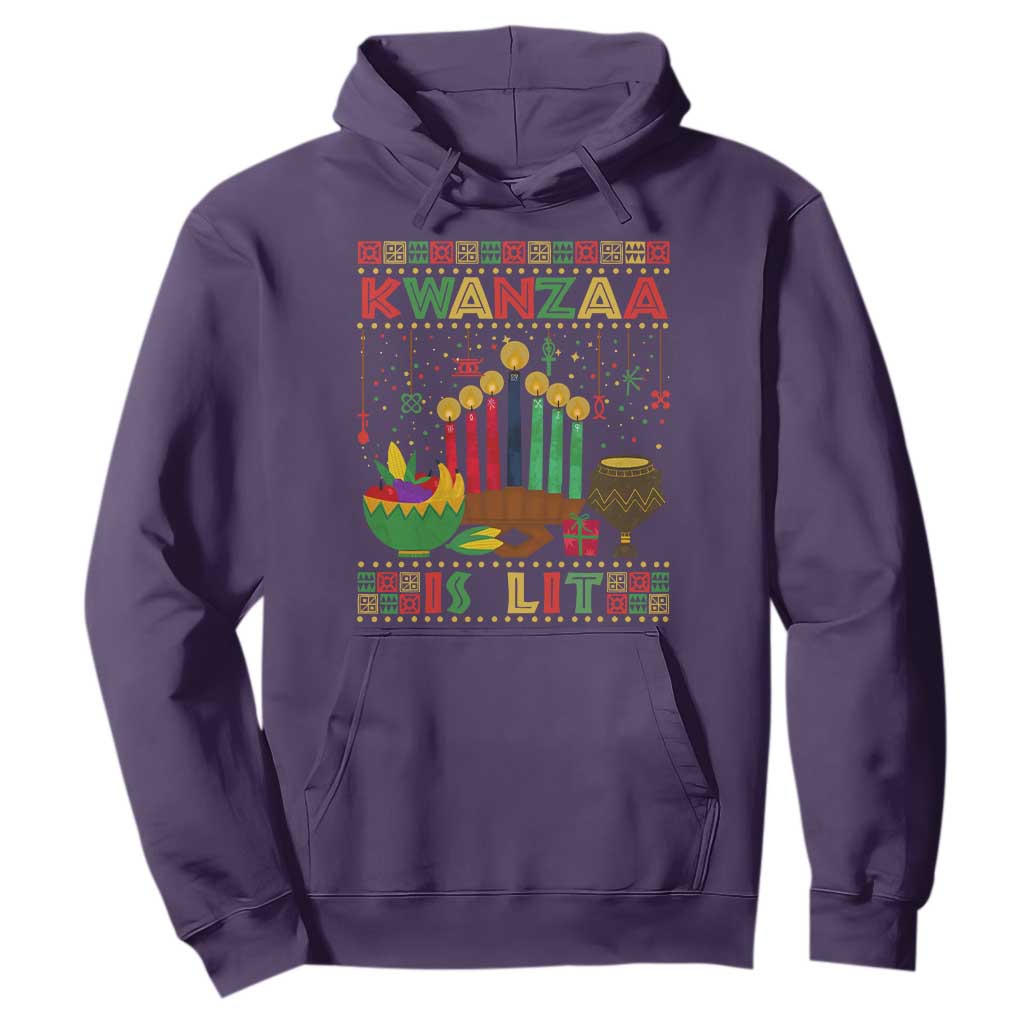 African American Xmas Kwanzaa Is Lit Hoodie