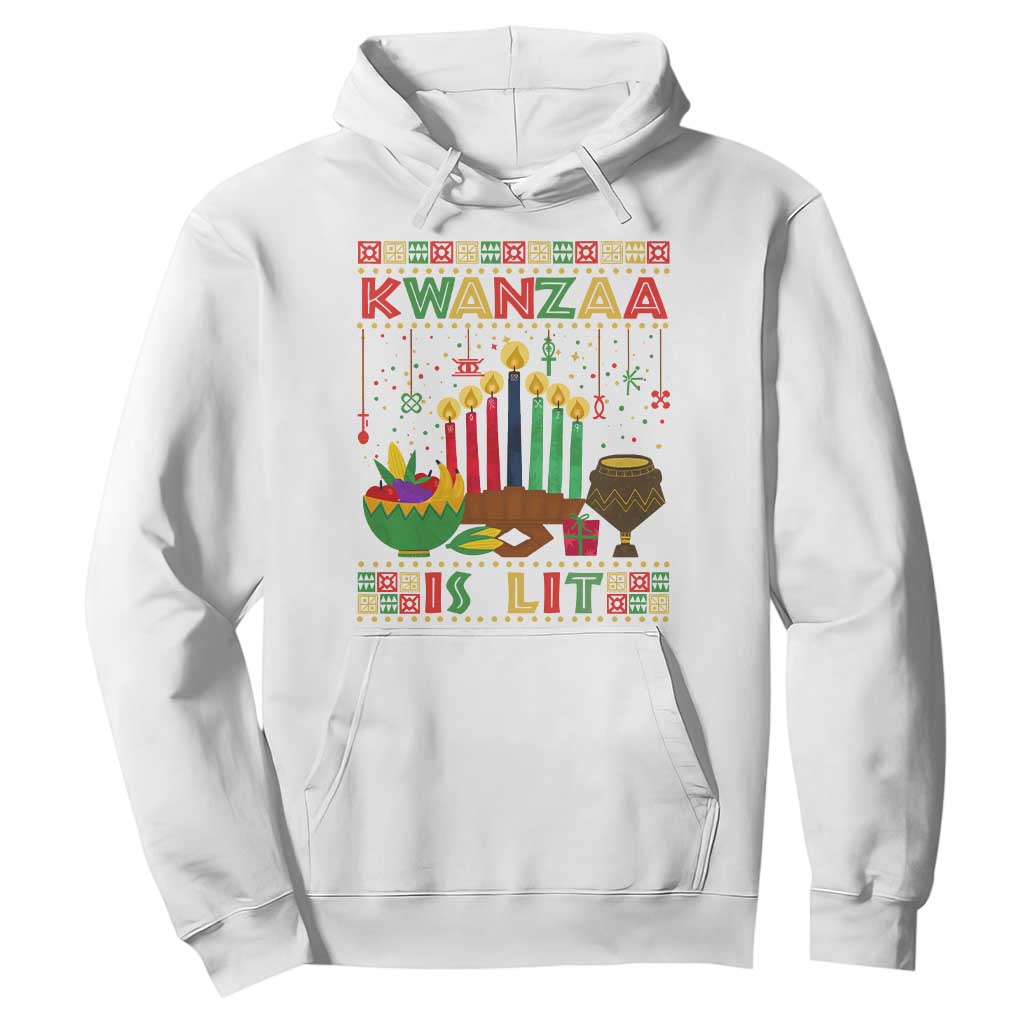 African American Xmas Kwanzaa Is Lit Hoodie