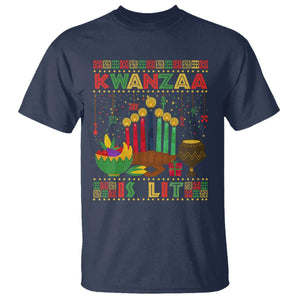 African American Xmas Kwanzaa Is Lit T Shirt