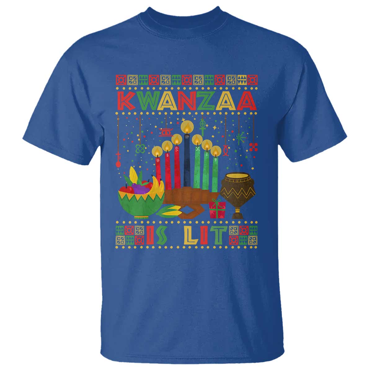 African American Xmas Kwanzaa Is Lit T Shirt