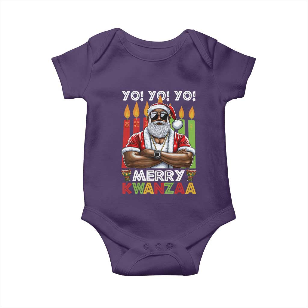 Merry Kwanzaa Baby Onesie Black Christmas African American Santa