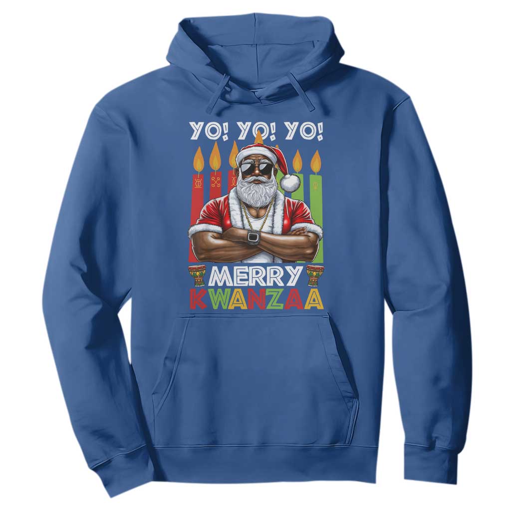 Merry Kwanzaa Hoodie Black Christmas African American Santa