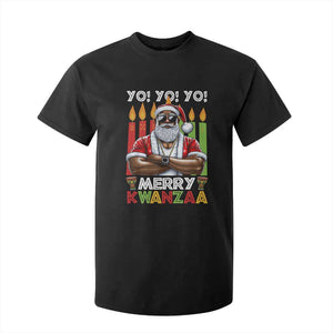 Merry Kwanzaa T Shirt For Kid Black Christmas African American Santa