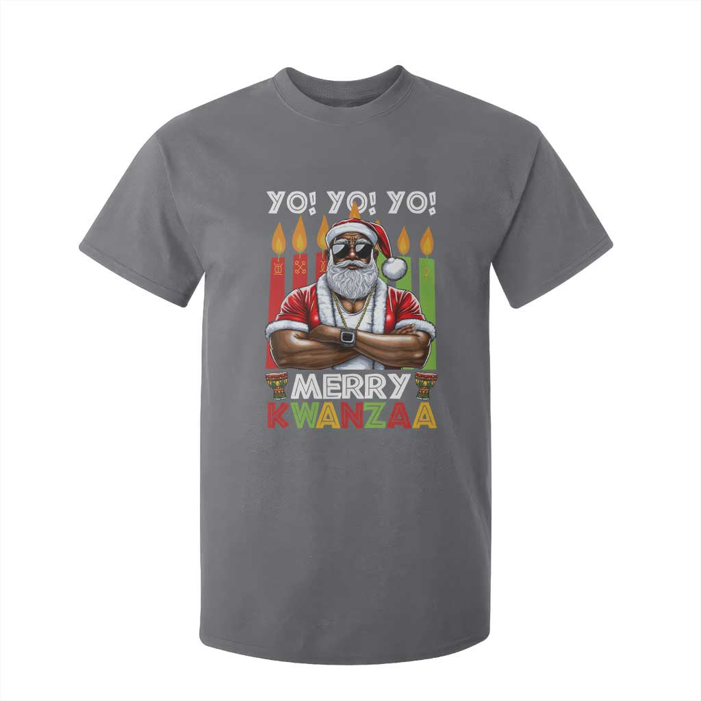 Merry Kwanzaa T Shirt For Kid Black Christmas African American Santa
