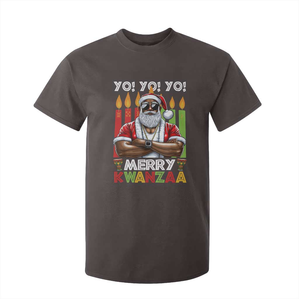 Merry Kwanzaa T Shirt For Kid Black Christmas African American Santa