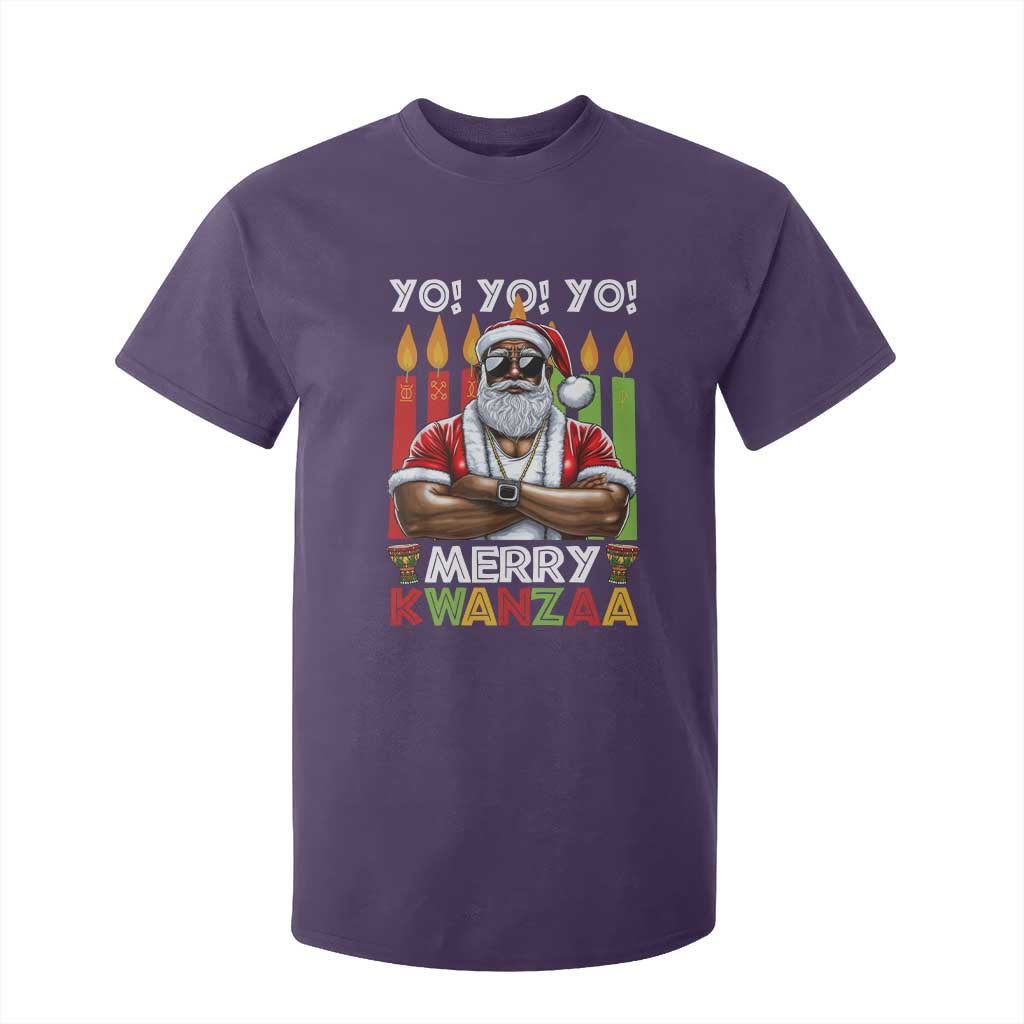 Merry Kwanzaa T Shirt For Kid Black Christmas African American Santa