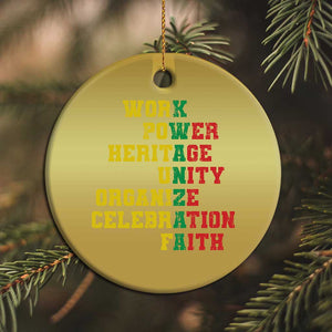 African American Christmas Kwanzaa Christmas Ornament Work Power Heritage Unity Organize Celebration Faith