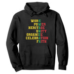 African American Christmas Kwanzaa Hoodie Work Power Heritage Unity Organize Celebration Faith
