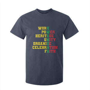 African American Christmas Kwanzaa T Shirt For Kid Work Power Heritage Unity Organize Celebration Faith
