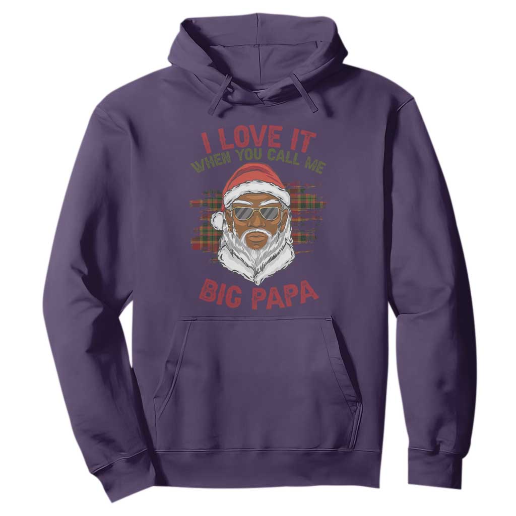 African American Christmas Santa Kwanzaa Hoodie I Love It When You Call Me Big Papa