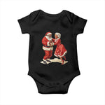 African American Christmas Black Santa Mr Mrs Claus Dancing Baby Onesie