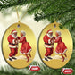 African American Christmas Black Santa Mr Mrs Claus Dancing Christmas Ornament