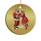 African American Christmas Black Santa Mr Mrs Claus Dancing Christmas Ornament