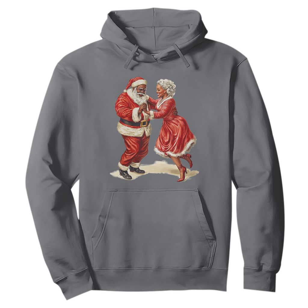 African American Christmas Black Santa Mr Mrs Claus Dancing Hoodie