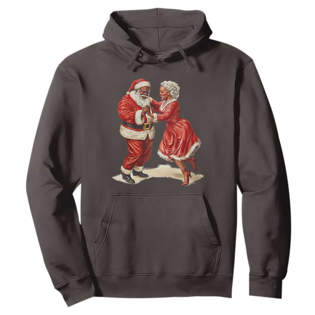 African American Christmas Black Santa Mr Mrs Claus Dancing Hoodie