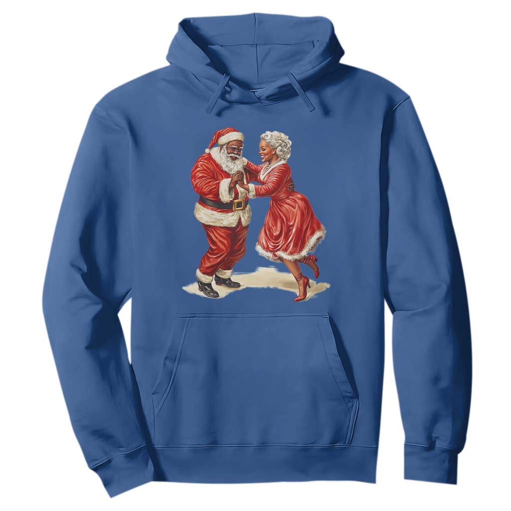 African American Christmas Black Santa Mr Mrs Claus Dancing Hoodie