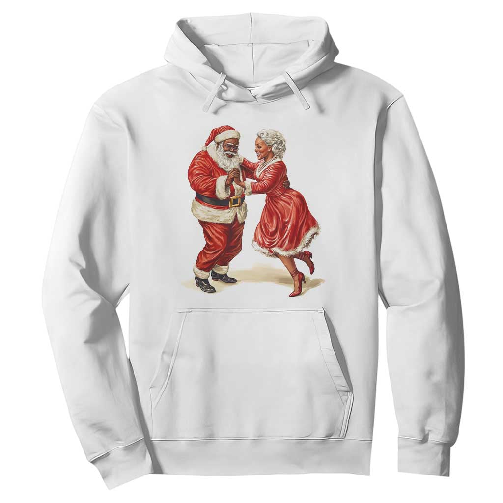 African American Christmas Black Santa Mr Mrs Claus Dancing Hoodie