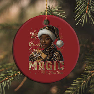 Christmas Melanin Black Girl Magic Christmas Ornament