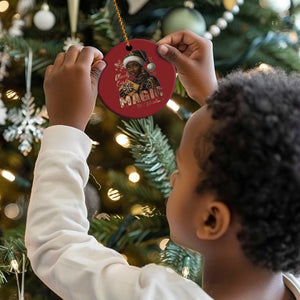 Christmas Melanin Black Girl Magic Christmas Ornament
