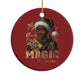 Christmas Melanin Black Girl Magic Christmas Ornament