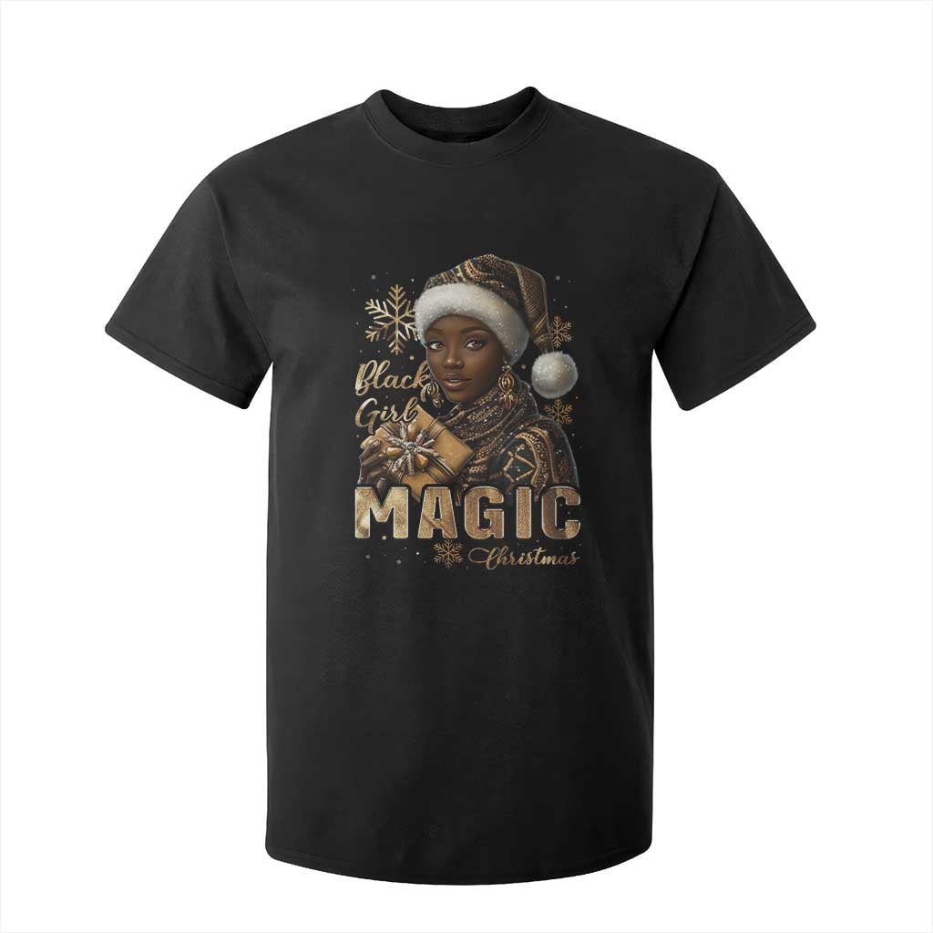 Christmas Melanin Black Girl Magic T Shirt For Kid