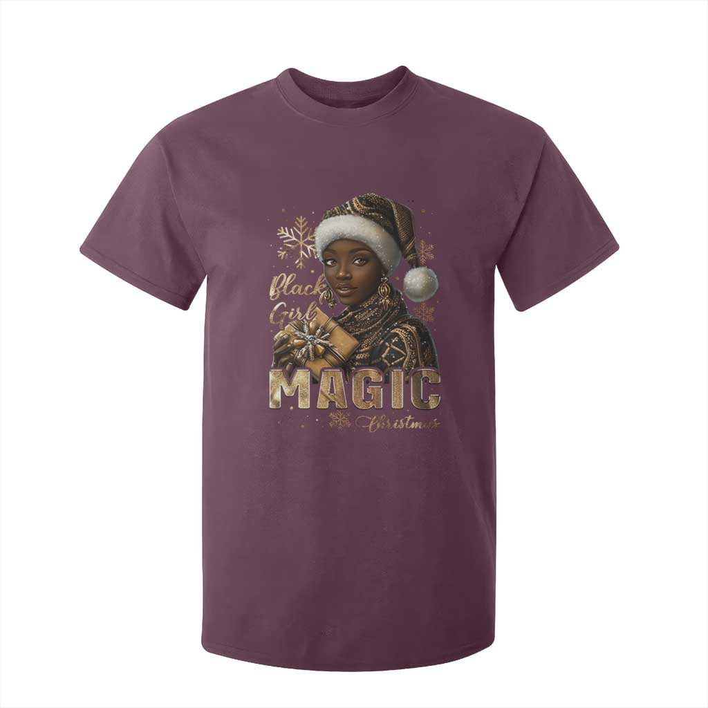 Christmas Melanin Black Girl Magic T Shirt For Kid