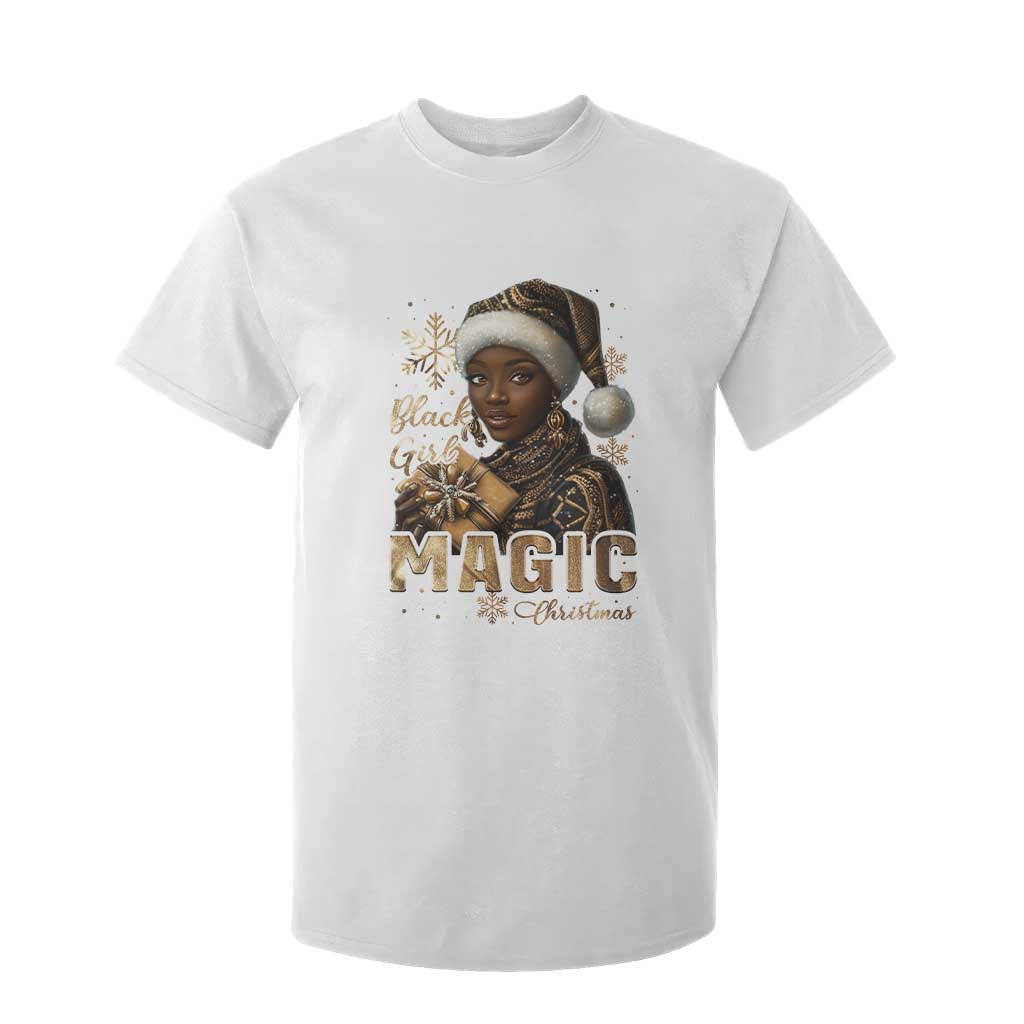Christmas Melanin Black Girl Magic T Shirt For Kid