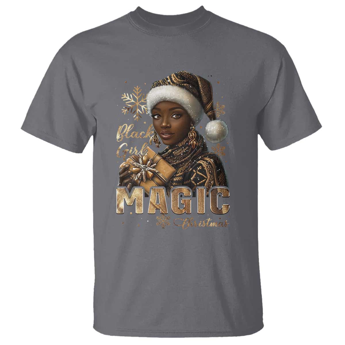 Christmas Melanin Black Girl Magic T Shirt