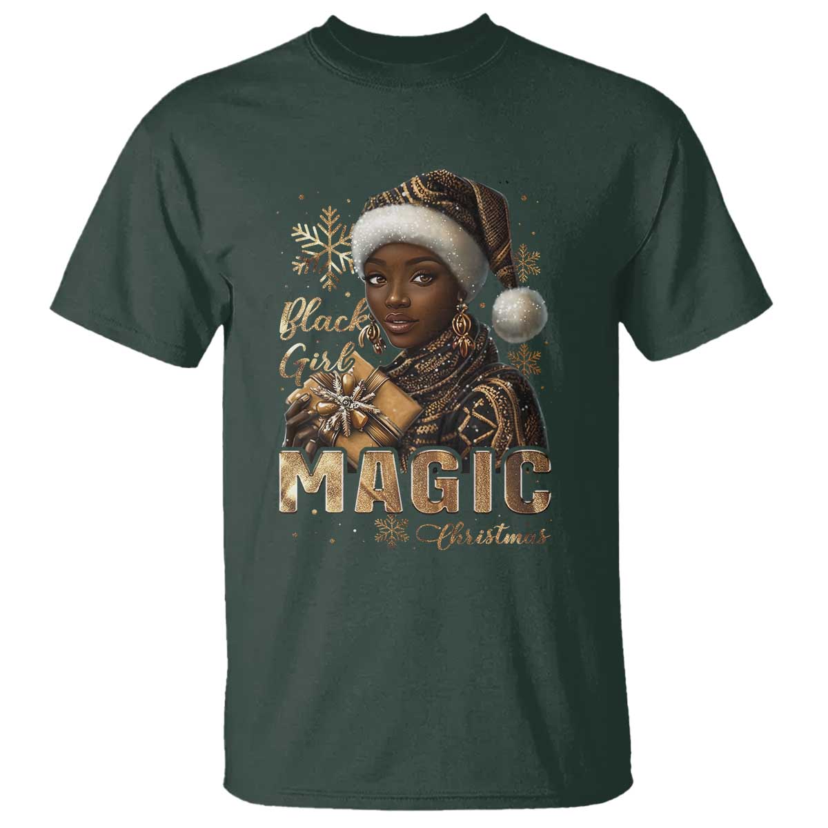 Christmas Melanin Black Girl Magic T Shirt
