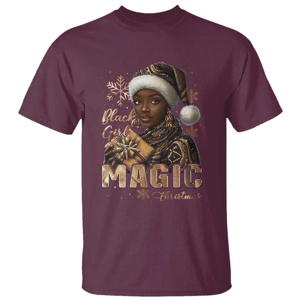 Christmas Melanin Black Girl Magic T Shirt