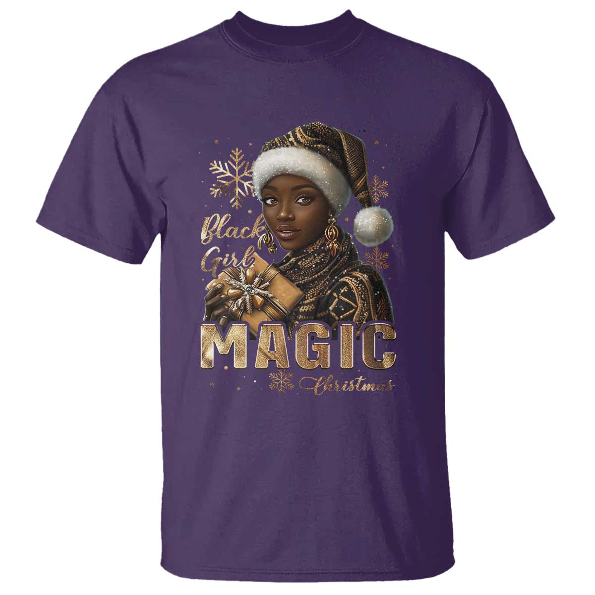 Christmas Melanin Black Girl Magic T Shirt