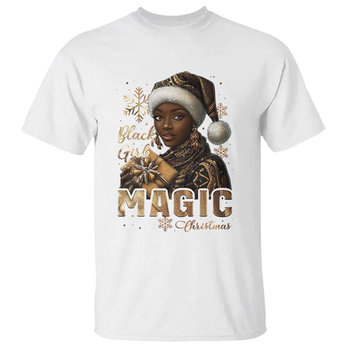 Christmas Melanin Black Girl Magic T Shirt