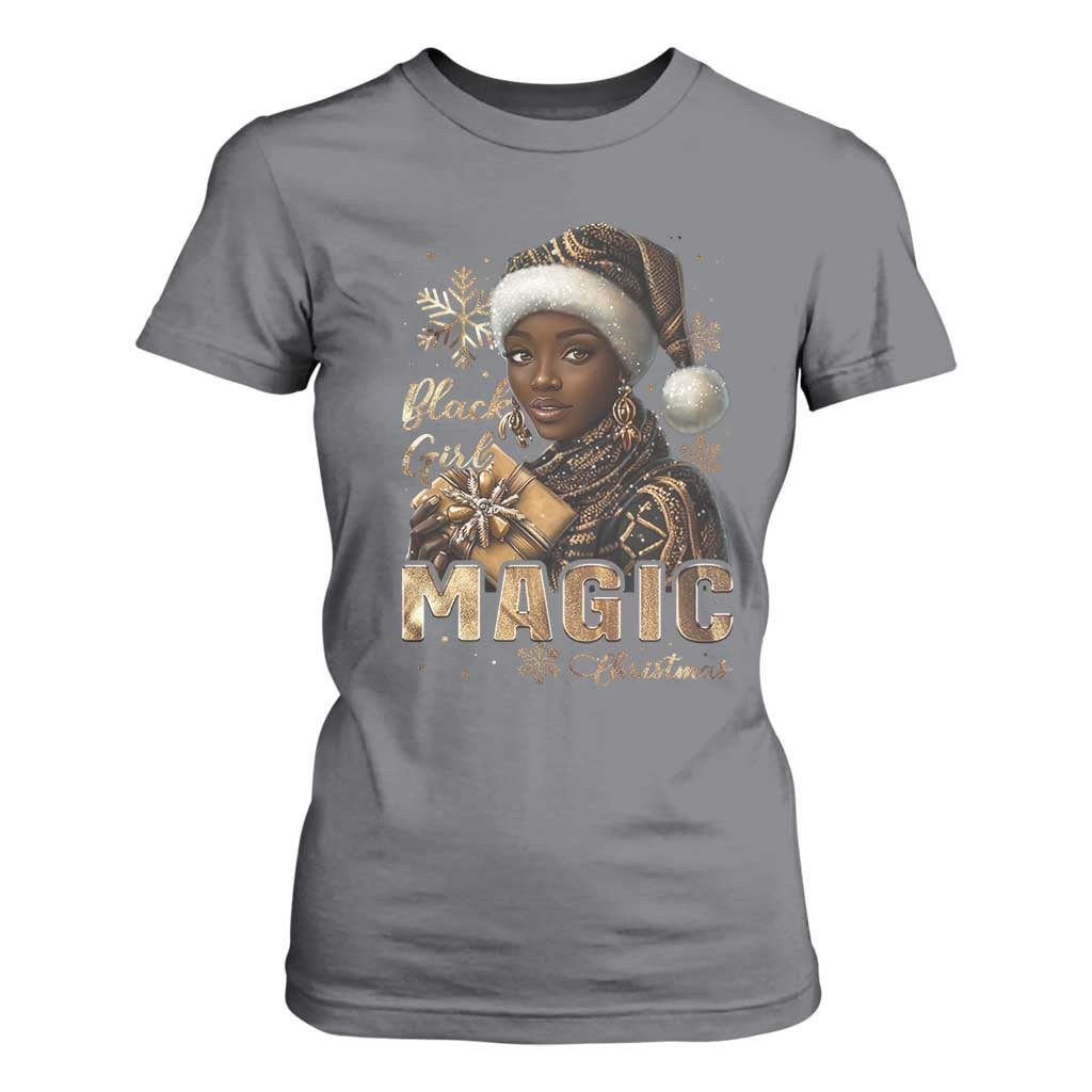 Christmas Melanin Black Girl Magic T Shirt For Women