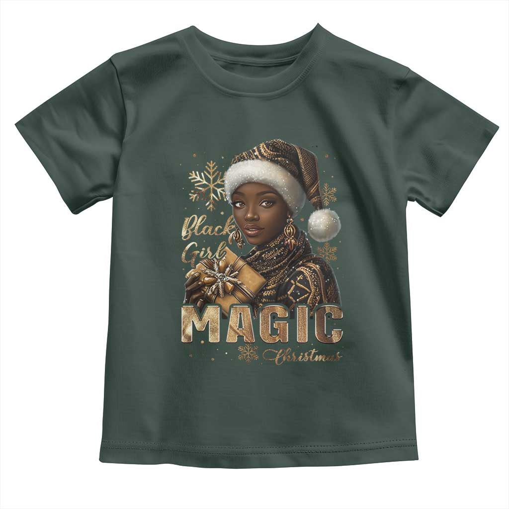 Christmas Melanin Black Girl Magic Toddler T Shirt