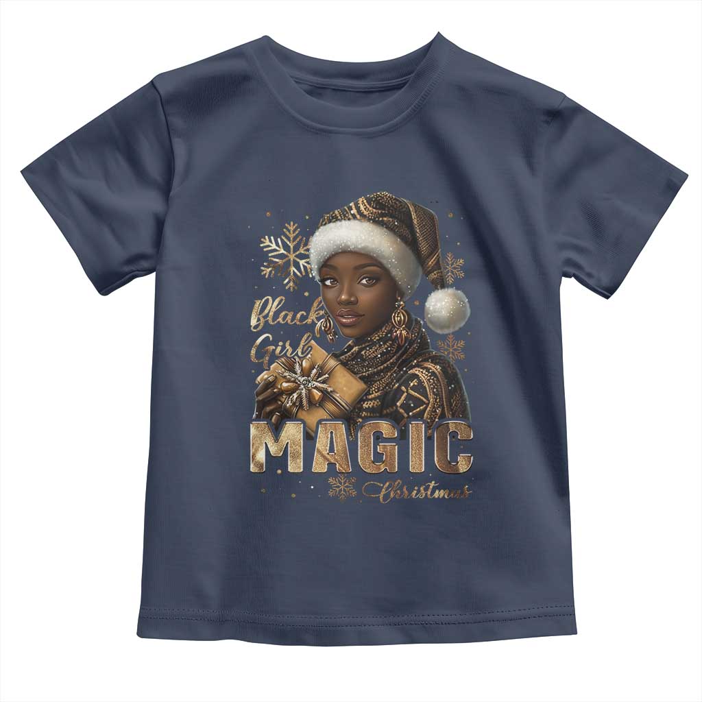 Christmas Melanin Black Girl Magic Toddler T Shirt