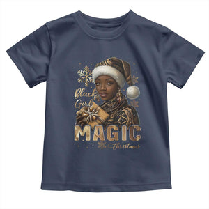 Christmas Melanin Black Girl Magic Toddler T Shirt