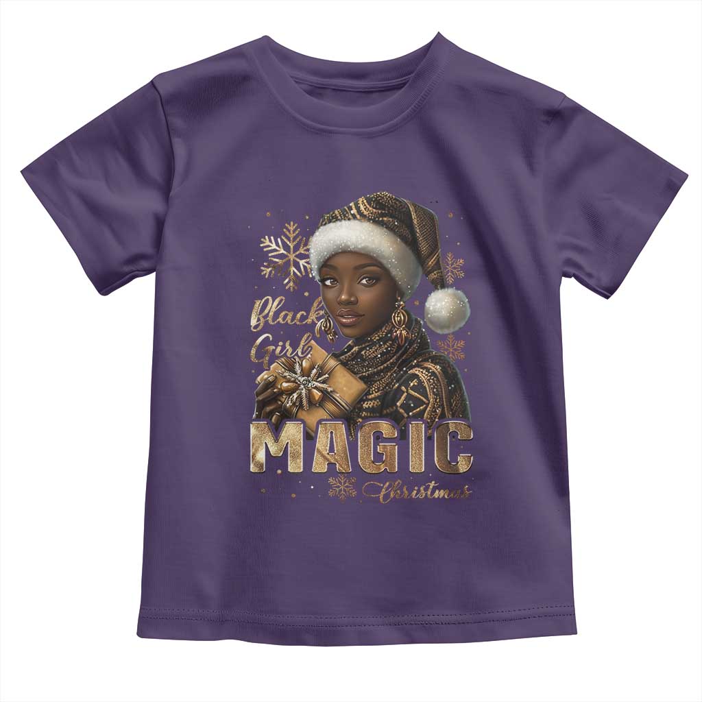 Christmas Melanin Black Girl Magic Toddler T Shirt