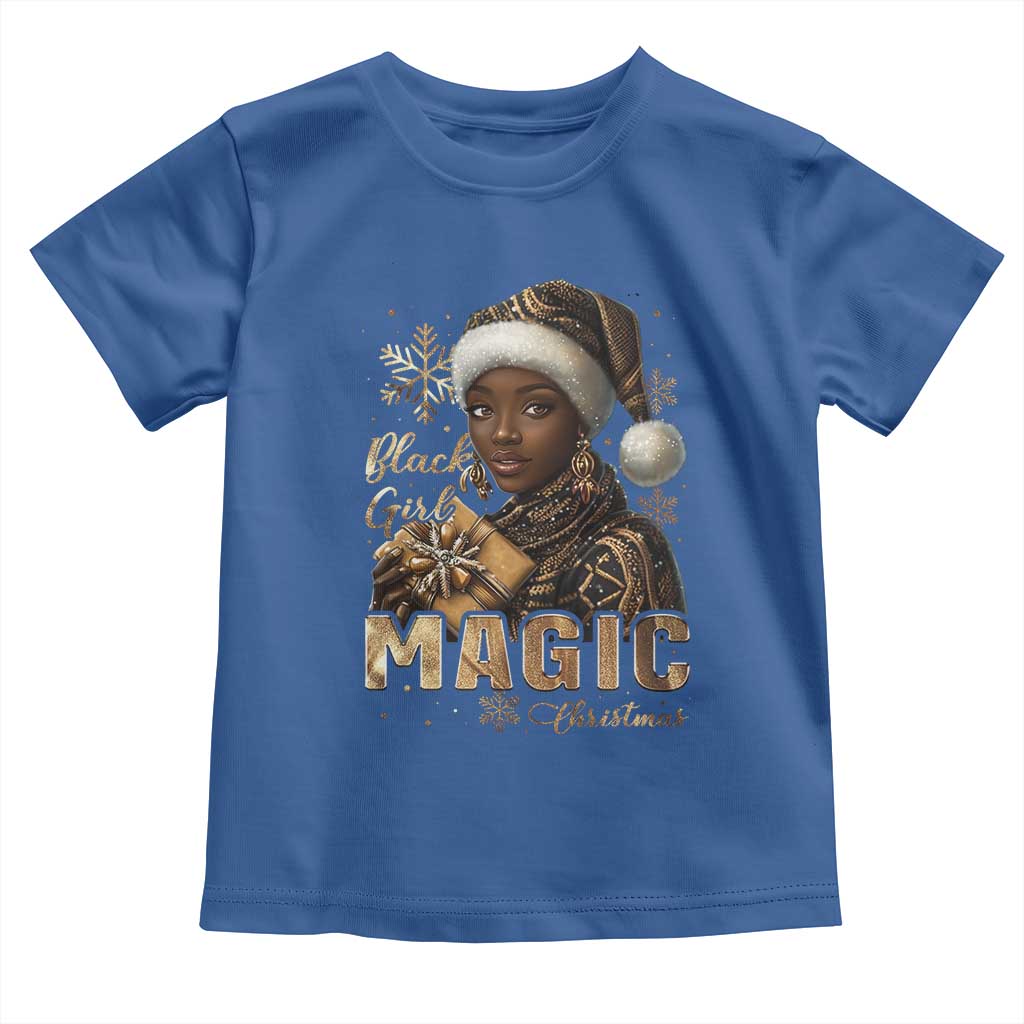 Christmas Melanin Black Girl Magic Toddler T Shirt