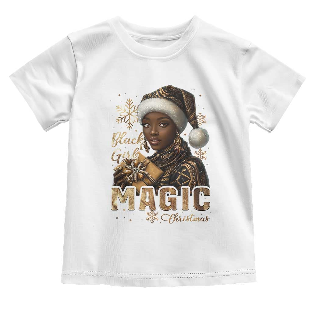 Christmas Melanin Black Girl Magic Toddler T Shirt