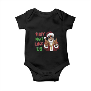 Funny Black Santa Xmas Hiphop Baby Onesie They Not Like Us African American Christmas