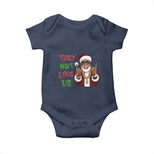 Funny Black Santa Xmas Hiphop Baby Onesie They Not Like Us African American Christmas