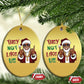 Funny Black Santa Xmas Hiphop Christmas Ornament They Not Like Us African American Christmas