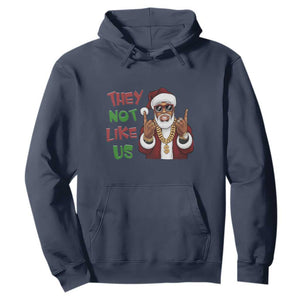 Funny Black Santa Xmas Hiphop Hoodie They Not Like Us African American Christmas