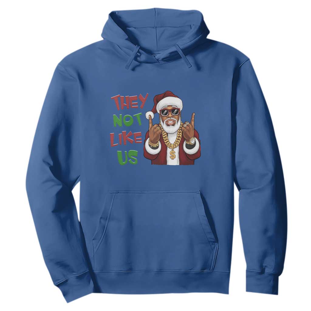 Funny Black Santa Xmas Hiphop Hoodie They Not Like Us African American Christmas