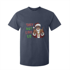 Funny Black Santa Xmas Hiphop T Shirt For Kid They Not Like Us African American Christmas