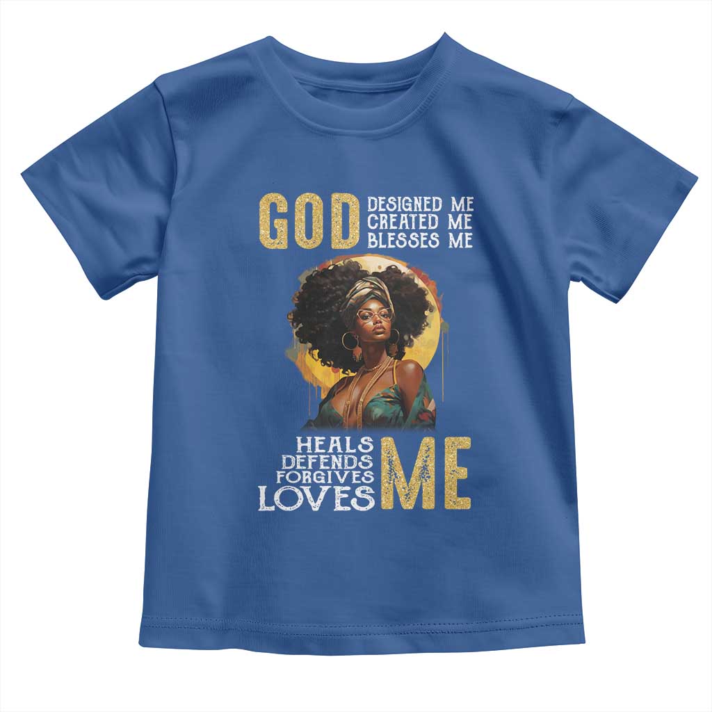 African Women Pride Baby Shirt God Designed Created Blessed Me Black History Month
