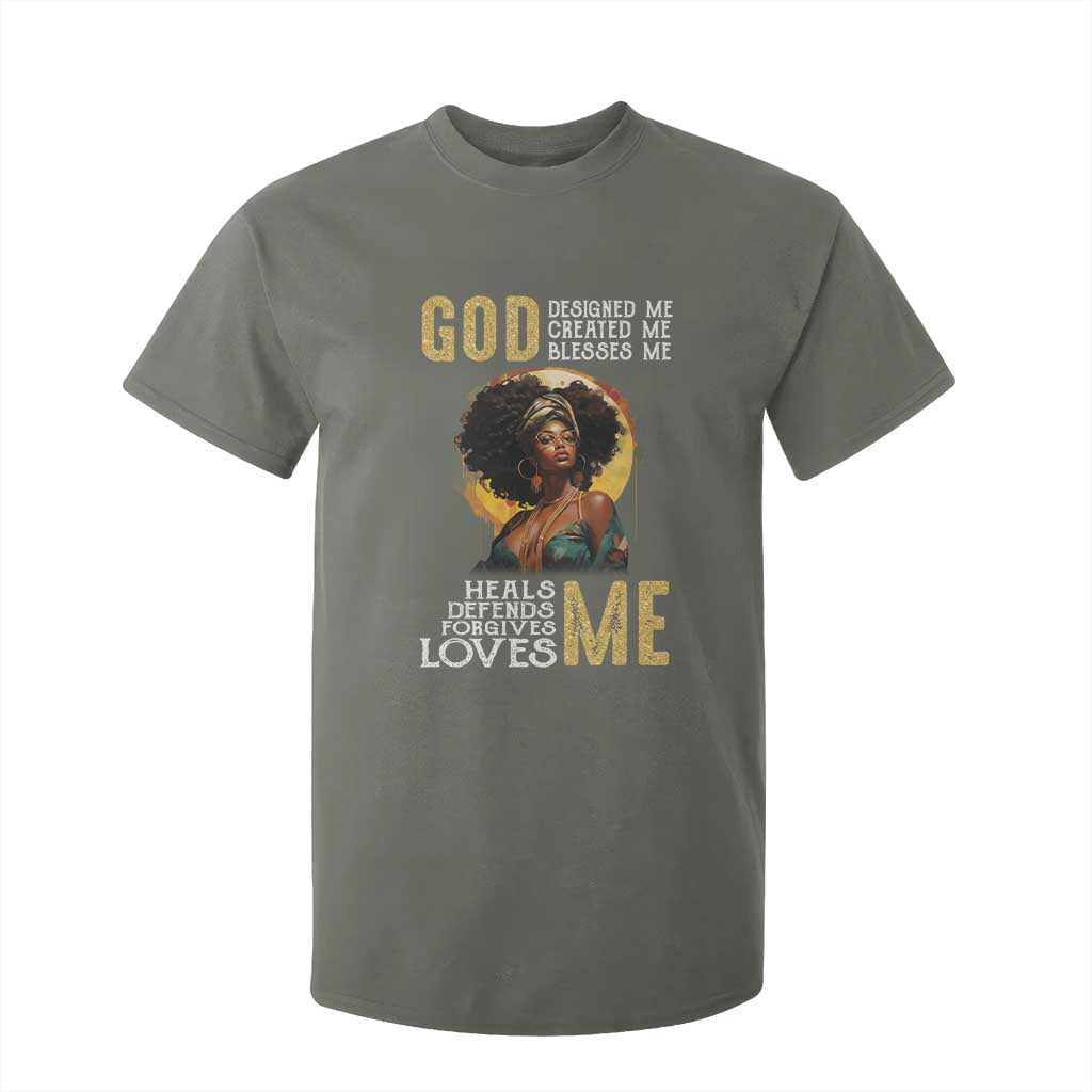 African Women Pride T Shirt For Kid God Designed Created Blessed Me Black History Month