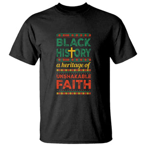 Black History Month T Shirt A Heritage Of Unshakeable Faith Christian BLM Melanin Pride