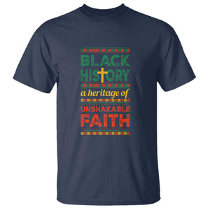 Black History Month T Shirt A Heritage Of Unshakeable Faith Christian BLM Melanin Pride
