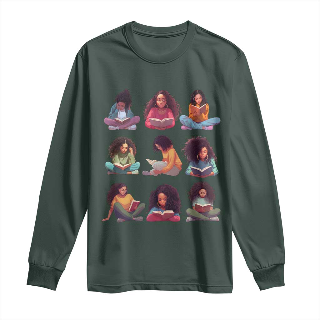 Black History Month Long Sleeve Shirt Reading Book African Smart Melanin Women Girls